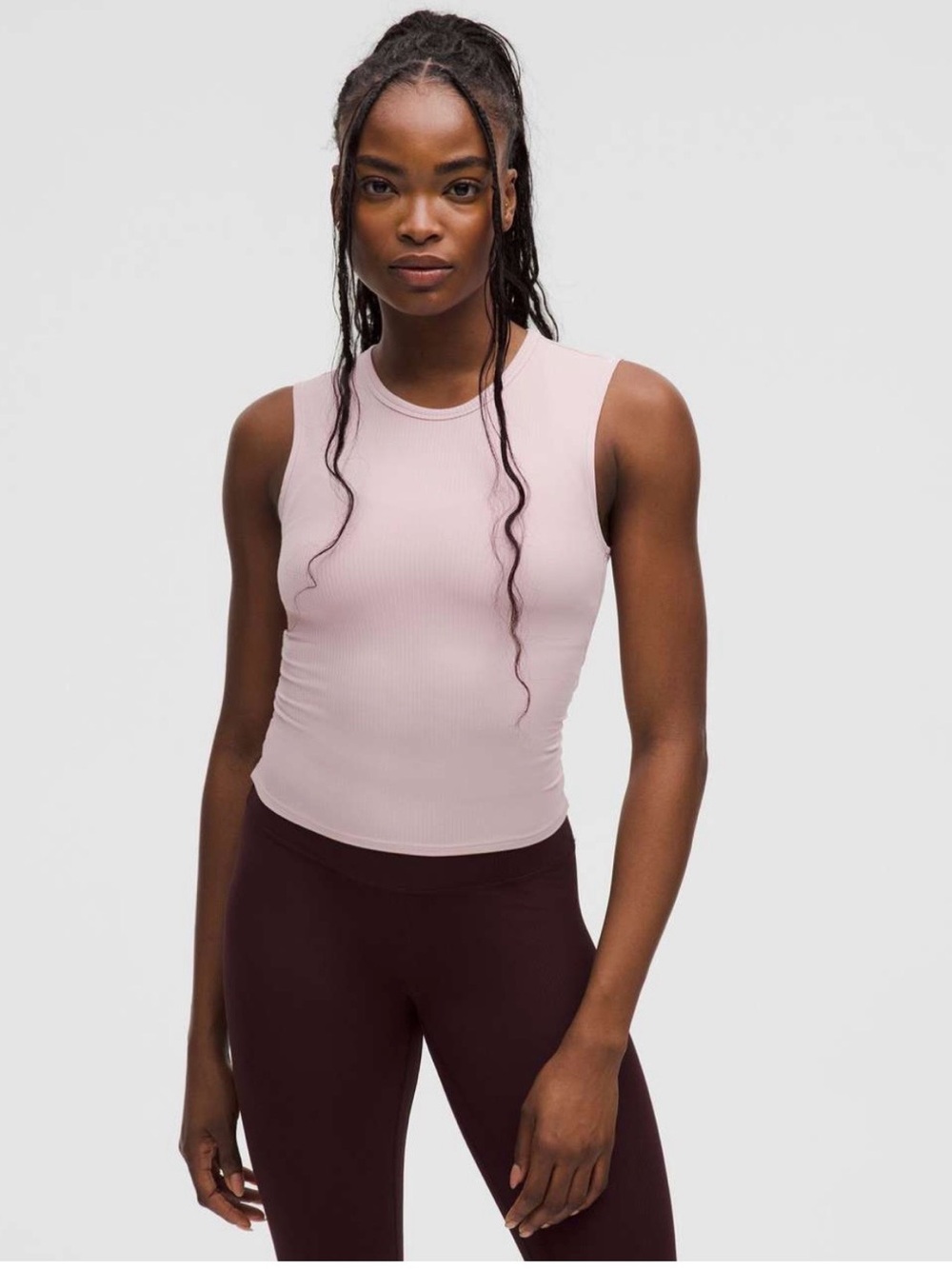 Lululemon All It Takes Back-Twist
Ribbed Tank Top Size 4 Pink Haze